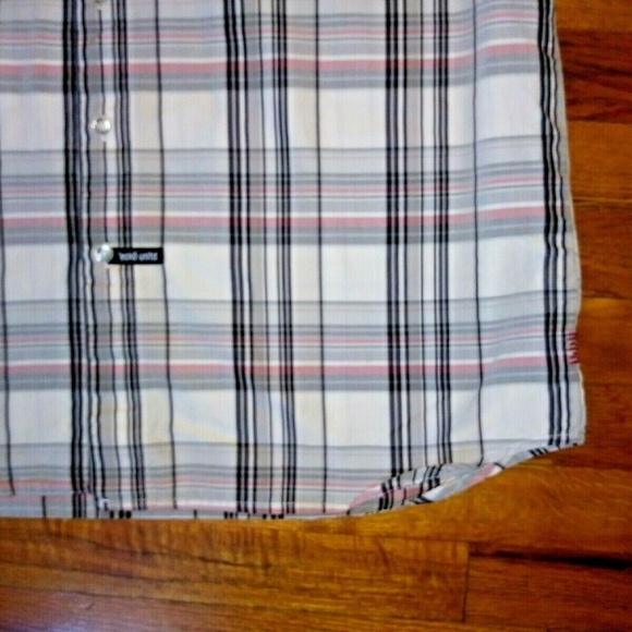 Men's Ecko Unltd. shirt plaid button down Sz M short sleeve polycotton - Picture 5 of 7